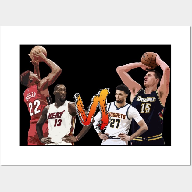 NBA FINALS heat vs Nuggets Wall Art by Buff Geeks Art